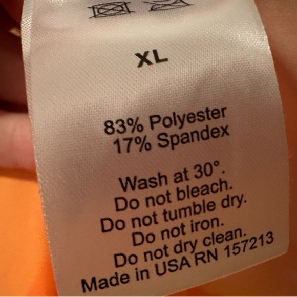 Orange grated cheese print leggings - size XL (equiv to size 12) - Picture 5 of 6